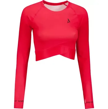 Dámský funkční crop top s dlouhým rukávem premium ALTISPORT VOJ/ALW000TR04 ČERVENÁ XXXL