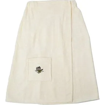 UAB Namu Tekstile Pánský kilt do sauny 55 × 150 cm, krémový, 100% bavlna