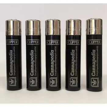 Zapalovač Jedinečný zapalovač značky Clipper s logem Cannapedie.