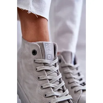 Dámské tenisky Big Star Shoes Tenisky Vysoké Zateplené Šedé 37