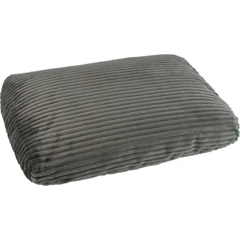 Pelíšek pro psa O´LALA PETS Povlak na ortopedickou matraci Corall Fleece Stripe - Šedá Velikost: 90x60cm