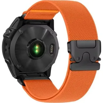 Ostatní příslušenství k chytrým hodinkám eses Nylonový elastický řemínek pro Garmin - Oranžový, QuickFit 26 mm