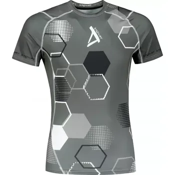 Pánské tričko Pánské funkční kompresní tričko s krátkým rukávem premium ALTISPORT VOJ/ALM037TR04 ŠEDÁ M