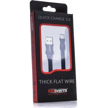 Datový kabel Kabel EinParts USB - USB typ C 1 m černý