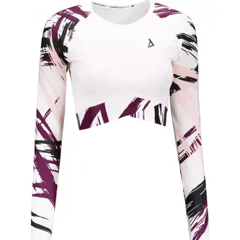 Dámské tričko Dámský funkční crop top s dlouhým rukávem premium ALTISPORT VOJ/ALW039TR04 BÍLÁ XXXL