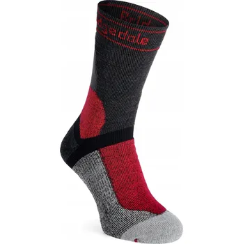 Pánské ponožky Ponožky Bridgedale MTB Winter T2 Merino Sport Boot graphite/red S 36-39