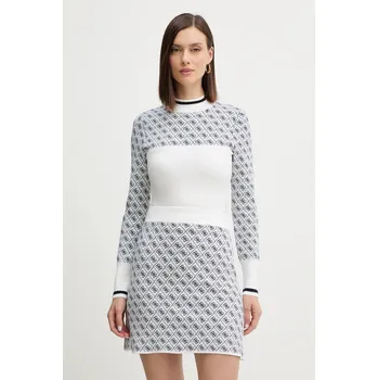 Dámský svetr Svetr s příměsí vlny Guess AUBREY béžová barva, s pologolfem, W5BR24 Z3JD2 W5BR24.Z3JD2 01X, vel. XS