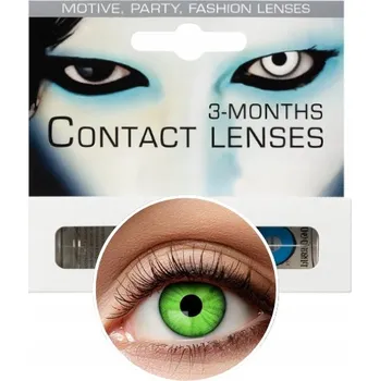 Kontaktní čočky ČTVRTLETNÍ ZELENÉ ČOČKY ELECTRO 3 MĚSÍCE