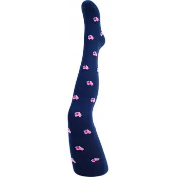 YOCLUB dětské punčocháče modré bavlna velikost 104