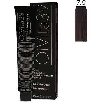 Barva na vlasy OiVita39 Hair Color Cream with Ammonia 7.9 - Profesionální krémová barva na vlasy s amoniakem 100 ml