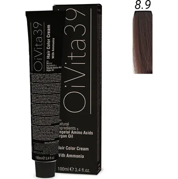 Barva na vlasy OiVita39 Hair Color Cream with Ammonia 8.9 - Profesionální krémová barva na vlasy s amoniakem 100 ml