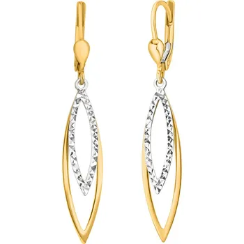 Náušnice Zlaté visací náušnice Azarea z bílého a žlutého zlata FNN3027EGYW