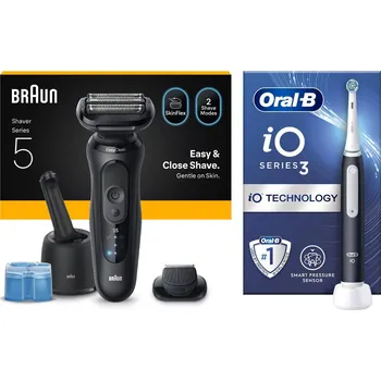 Zastřihovač vousů Braun Series 5 52-N7200cc + Oral-B iO 3 černý