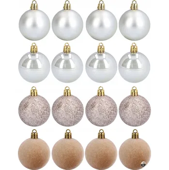 Obraz Bombki choinkowe 16 szt 6 cm nietłukące lesklé matné třpytivé