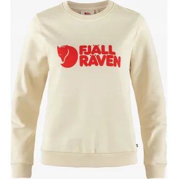 Dámská mikina Dámská Mikina Fjällräven Logo Sweater křídově bílá/ohnivě oranžová M