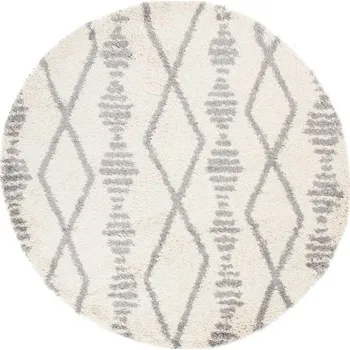 Koberec Koberec BOHO L225D béžový / tmavě šedý kruh