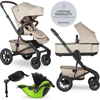 Kočárek EASYWALKER Kočárek kombinovaný Jimmey Explore Pearl Taupe AIR + KIDDY Evoluna i-size 2 + Základna