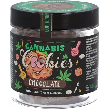 Konopné sušenky s čokoládou od společnosti Euphoria.