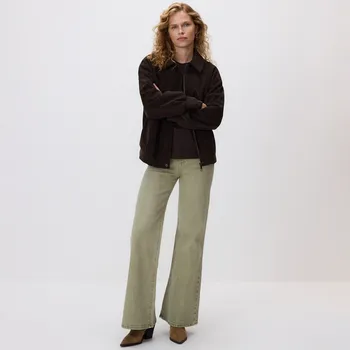 Dámské džíny Reserved - Zvonové džíny s vysokým sedem - zelená - 639HF-81J - 639HF-81J-40