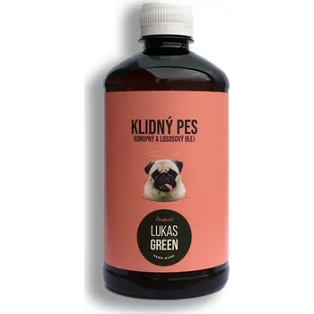 Lukas Green Klidný pes 500 ml směs kvalitního konopného a lososového oleje.