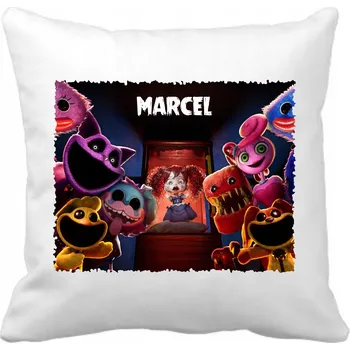 Polštář Polštář s motivem z filmu, her, knih, komiksů a hudby Poppy Playtime, 40 x 40 cm