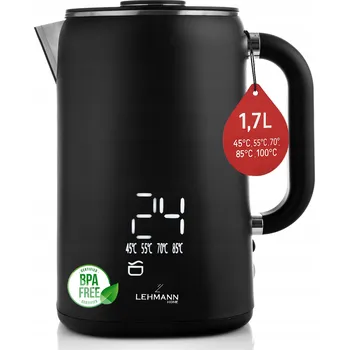Rychlovarná konvice Elektrická konvice Lehmann 1,7 l s regulací teploty, dotykový LED displej
