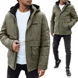 ZIMNÍ PÁNSKÁ BUNDA S ODEPÍNACÍ KAPUCÍ KHAKI tx4905 - XXL