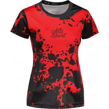 Dámské funkční triko premium ALTISPORT VOJ/ALW012TR01 ČERNÁ/ČERVENÁ XXXL