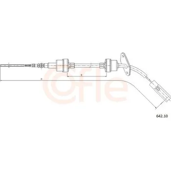 Spojkové lanko Tažné lanko, ovládání spojky COFLE CFE642.10