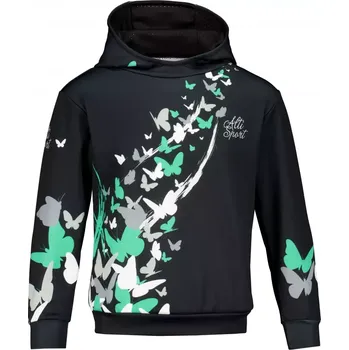 Chlapecká mikina Dětská funkční mikina premium ALTISPORT VOJ/ALK022MI01 ČERNÁ/TYRKYSOVÁ 110