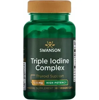 Trojitý Komplex Jódu 12,5 mg 60 vegetariánských kapslí Swanson
