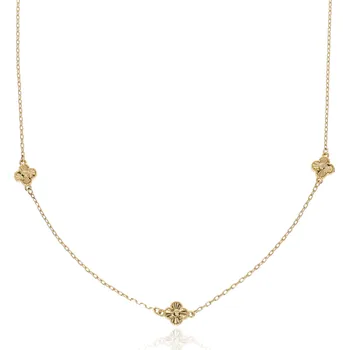 Řetízek Zlatnictví Helios Zlatý řetízek se čtyřlístky