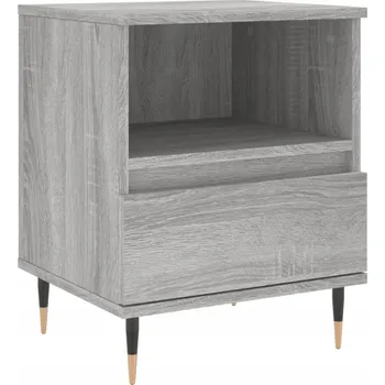 Noční stolek Elegantní noční stolek z dubového dřeva Sonoma Grey 40x35x50 cm