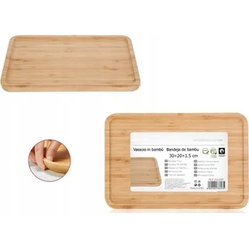 Bambusový tác/podnos obdélníkový 30x20 cm pro servírování jídla
