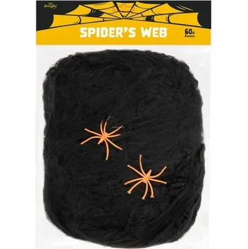 Party dekorace Halloween Pavučina Černá 40g + 2 pavouci