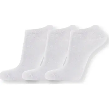 Dámské ponožky 3 PÁRY Bílé bavlněné kotníkové ponožky - jemné a prodyšné Velikosti veselé ponožky: 43 - 45