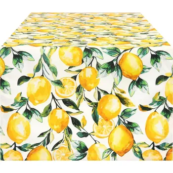 ubrus Běhoun na stůl 40x220 Odolný proti skvrnám Běhoun s motivem citronů 10665