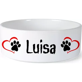 Miska pro psa Miska pro psa se jménem Luisa (Keramická miska na krmivo pro psy)