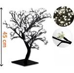 Dekorativní LED osvětlení, strom s květy 45 cm, studeně bílé