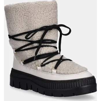 Dámská zimní obuv Kožené sněhule Pollini SA24235H0NTX110A šedá 90X, EUR 37
