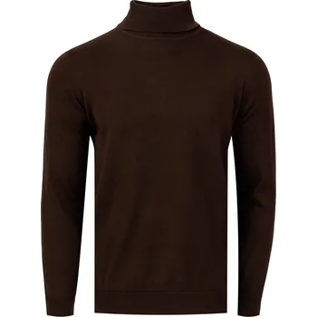 Pánský svetr FERATT Pánský rolák OLAF hnědý Velikost: M