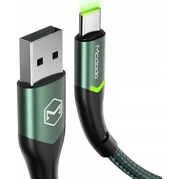 Datový kabel Kabel McDodo USB - USB typ C 1 m zelený