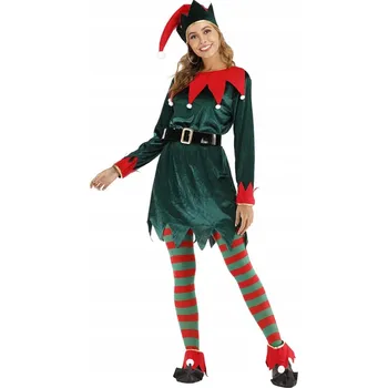 Karnevalový kostým TUNIKA ELFA ELFKY ELF A ČEPICE