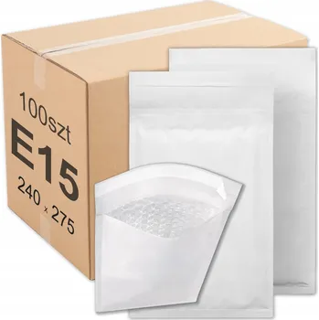Obálka Bublinková obálka bílá E15, pevná, 100 ks