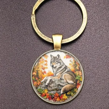 Přívěšek na klíče vlk