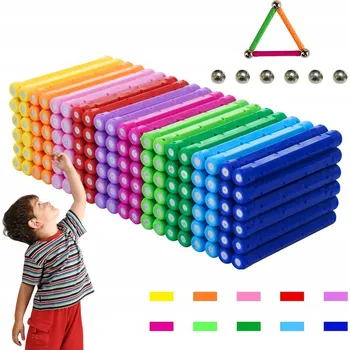 ostatní stavebnice Magnetické Stavebnice 204 Kusů vzdělávací Hračka