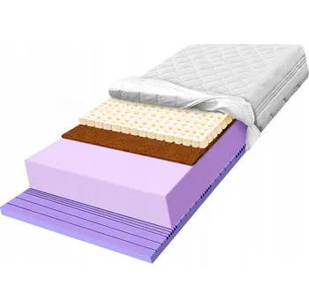 Matrace Pěnová matrace H3 H4 150x190 s kokosovou podložkou, konturový latex 20 cm