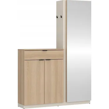 Šatní skříň Šatní skříň se zrcadlem SANYA s Botníkem a Zásuvkou / MEBLE WÓJCIK