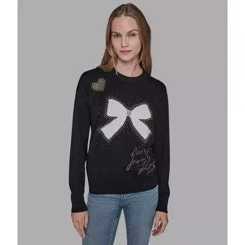 Dámský svetr KARL LAGERFELD PARIS dámský sver WHIMSY černý XL