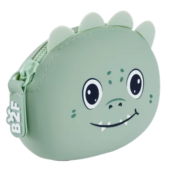 Miquelrius B2F - peněženka se zipem Puppies to go, dinosaurus, mentolová